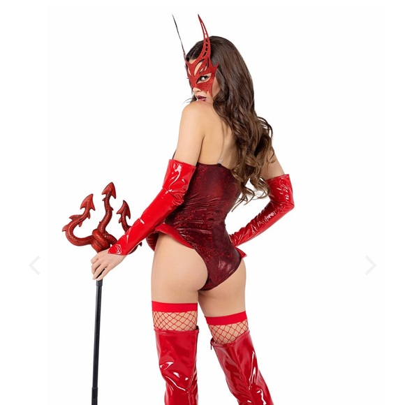 3PC PLAYBOY DEVILICIOUS COSTUME - Picture 3 of 6